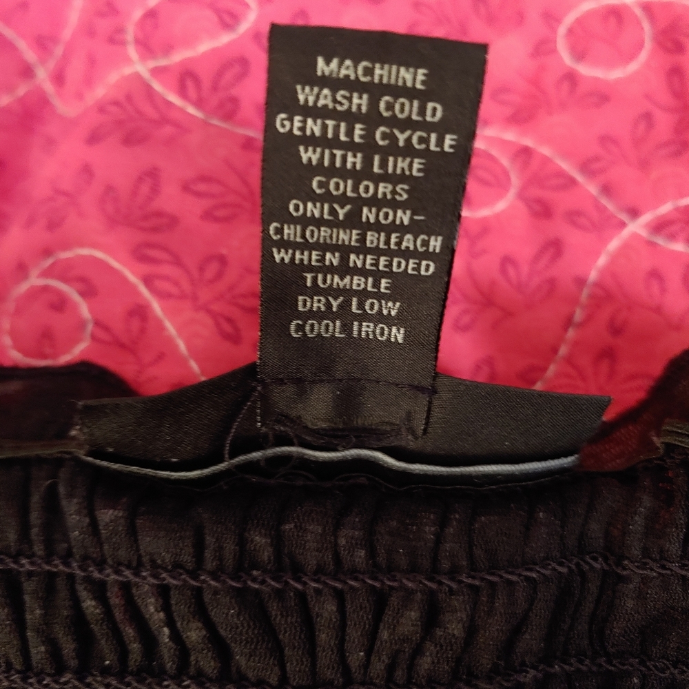 INC black peasant-style top - Picture 5 of 6